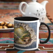 Secret Garden Stone Fairy Custom Photo Collage Kaffeetasse