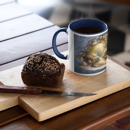 Secret Garden Stone Fairy Custom Photo Collage Kaffeetasse