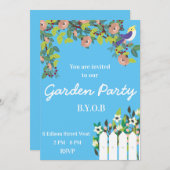 Secret Garden Summer Party Einladung (Vorne/Hinten)