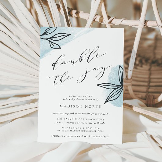 Secret Garden Twins Kinderdusche Einladung