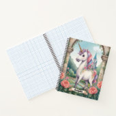 Secret Garden Unicorn Personalisiert Kinder Notizblock (Innenseite)