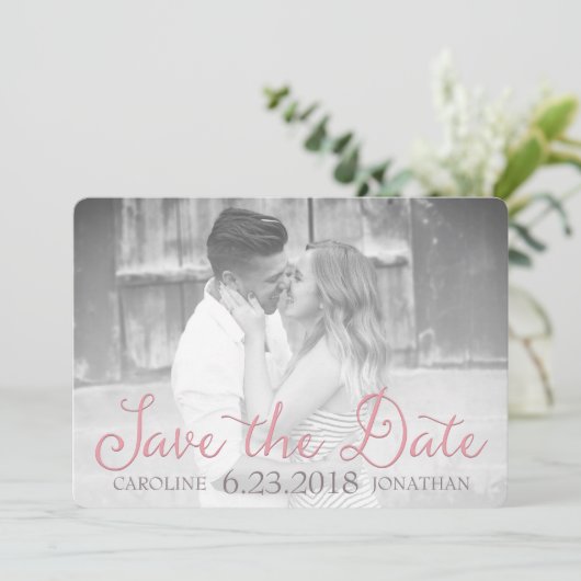 Secret Garden Watercolor Save the Date Card (Stehend Vorderseite)