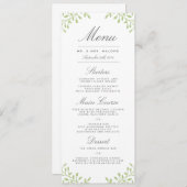 Secret Garden Wedding Dinner Menü - Green Garden Menükarte (Vorne/Hinten)