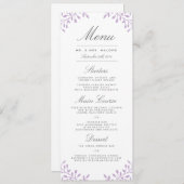 Secret Garden Wedding Dinner Menü - Orchid Menükarte (Vorne/Hinten)