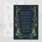 Secret Garden Wedding Einladung (Vorne/Hinten)