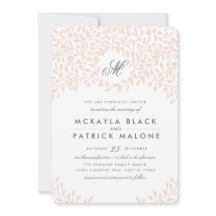 Secret Garden Wedding Einladung - Blush