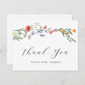 Secret Garden Wedding Flat Vielen Dank Dankeskarte (Vorne/Hinten)