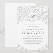 Secret Garden Wedding - Gray Einladung (Vorne/Hinten)
