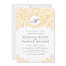 Secret Garden Wedding Invite - Senf