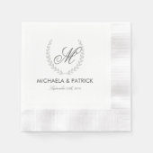 Secret Garden Wedding Monogram Serviette (Vorderseite)