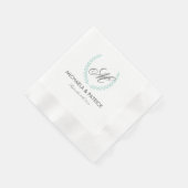 Secret Garden Wedding Monogram Serviette (Ecke)