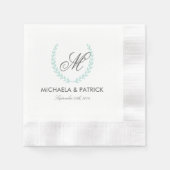 Secret Garden Wedding Monogram Serviette (Vorderseite)