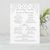 Secret Garden Wedding Program Programm (Stehend Vorderseite)