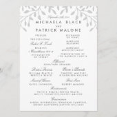 Secret Garden Wedding Program Programm (Vorderseite)