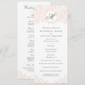 Secret Garden Wedding Programs - Blush Programm (Vorne/Hinten)