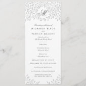 Secret Garden Wedding Programs - Gray Programm (Vorderseite)