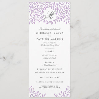 Secret Garden Wedding Programs - Orchid Programm