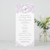 Secret Garden Wedding Programs - Orchid Programm (Stehend Vorderseite)