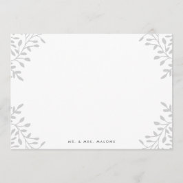 Secret Garden Wedding Stationery - Grau Mitteilungskarte