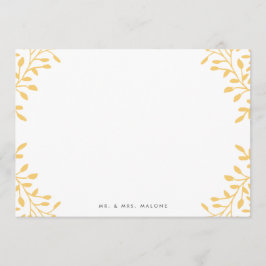 Secret Garden Wedding Stationery - Senf Yellow Mitteilungskarte