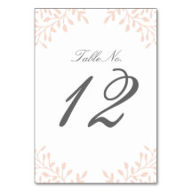 Secret Garden Wedding Tischnummer - Blush