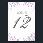 Secret Garden Wedding Tischnummer - Orchid<br><div class="desc">Elegantes lila Blumendesign von Shelby Allison. Klicken Sie auf den unten stehenden Link,  um die gesamte Secret Garden Collection mit passenden Einladungen,  Rsvp-Karten,  Porto-Briefmarke und mehr anzuzeigen.</div>