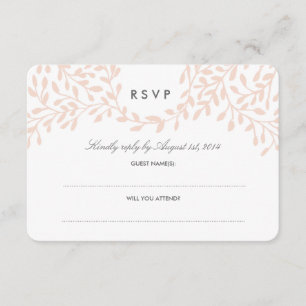 Secret Garden Wedding UAWG - Blush RSVP Karte