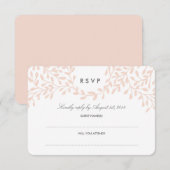 Secret Garden Wedding UAWG - Blush RSVP Karte (Vorne/Hinten)