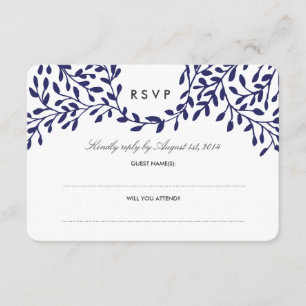 Secret Garden Wedding UAWG - Marine RSVP Karte