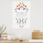 Secret Garden Wedding Willkommenszeichen Poster (Küche)
