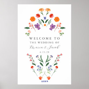 Secret Garden Wedding Willkommenszeichen Poster