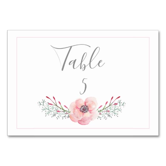 SECRET GARDEN WEDDTISCH CARD TISCHNUMMER (Vorderseite)