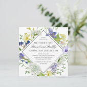 Secret Garden Wildblumen Muttertag Brunch Einladung (Stehend Vorderseite)