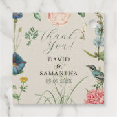 Secret Garden Wildblumen Rahmen 2 Geschenkanhänger (Rückseite)