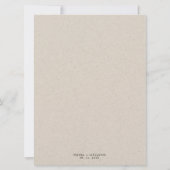 Secret Garden Wildblumen Rahmen Hochzeitmenü Einladung (Rückseite)