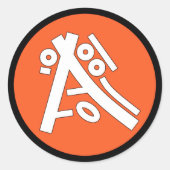 Secret ideographs (cool exotic symbols) 6b runder aufkleber (Vorderseite)