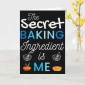 Secret Ingredient Is Me Funny Retro Cooking Baking Karte (Gelbe Blume)