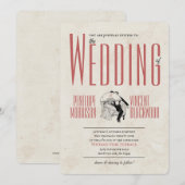 Secret Kiss Wedding Invitation Einladung (Vorne/Hinten)