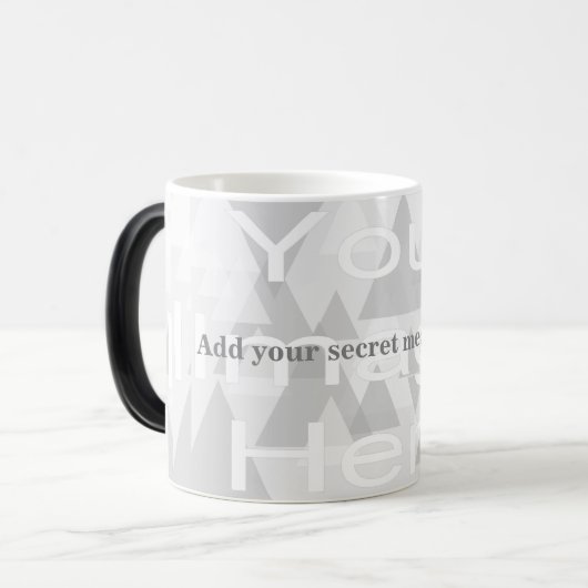 Secret Message Morphing Template Mug Verwandlungstasse (Vorderseite Links)