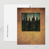 Secret Moonrise Garden Art Postkarte (Vorne/Hinten)