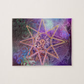 Secret Nebula Star Map Elegante Mandala in Lila Puzzle (Horizontal)