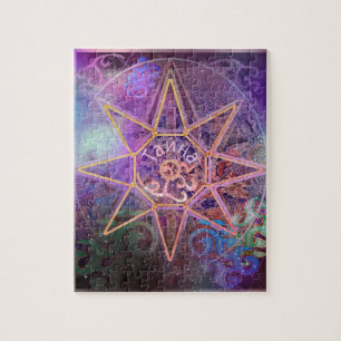 Secret Nebula Star Map Elegante Mandala in Lila Puzzle