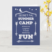 Secret Pal Camp Fun Navy Blau, Denken Sie an Sie Karte (Gelbe Blume)