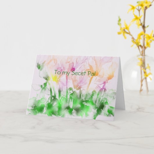 Secret Pal Spring Karte (Gelbe Blume)