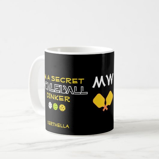 Secret Pickleball Dinker Kaffeetasse (Vorderseite Links)