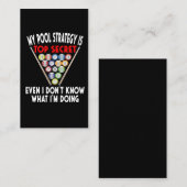 Secret Pool Strategy 8 Ball Funny Billiard Player Visitenkarte (Vorne/Hinten)