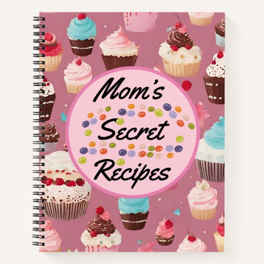 "Secret Recipes"-Notebook der Mama Notizblock (Vorderseite)