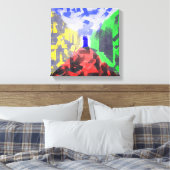 Secret Room Moderne Abstrakte, originelle und farb Leinwanddruck (Insitu (Schlafzimmer))