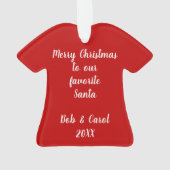 Secret Santa Anzug Personalisiert Ornament (Rückseite)
