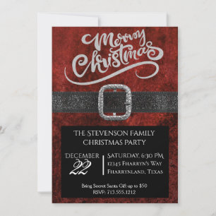 Secret Santa Belt Geschenk Austausch Weihnachts-Pa Feiertagskarte